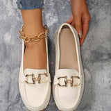 Komfortable Dame Loafers med Elegant Metaldetalje