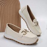Komfortable Dame Loafers med Elegant Metaldetalje