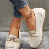 Komfortable Dame Loafers med Elegant Metaldetalje