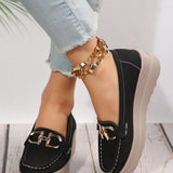 Komfortable Dame Loafers med Elegant Metaldetalje