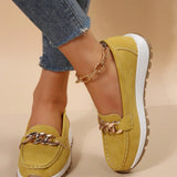 Komfortable Dame Loafers med Elegant Metaldetalje
