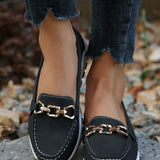 Komfortable Dame Loafers med Elegant Metaldetalje