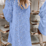Skjortekjole med Broderie Anglaise og Knapper – Sommerlig Elegance