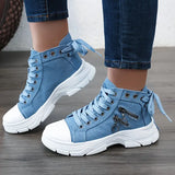 High-top sneakers med chunky sål og detaljer