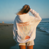 Oversize Hættetrøje til Dame – Sunset-Print "Let’s Watch the Sunset"