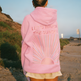 Oversize Hættetrøje til Dame – Sunset-Print "Let’s Watch the Sunset"