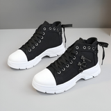 High-top sneakers med chunky sål og detaljer
