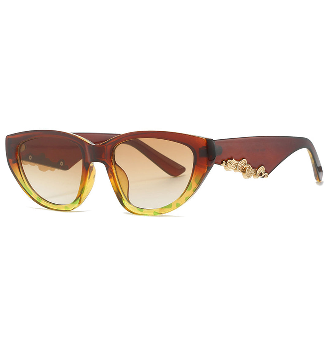 Cat-Eye Solbriller – Retrobriller med Guld Detalje