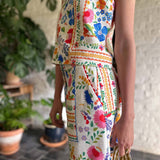 Sommer sæt med blomsterprint – Top og shorts i boheme-stil