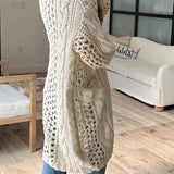 Oversized Pullover i Kraftig Strik med V-Hals – Dame