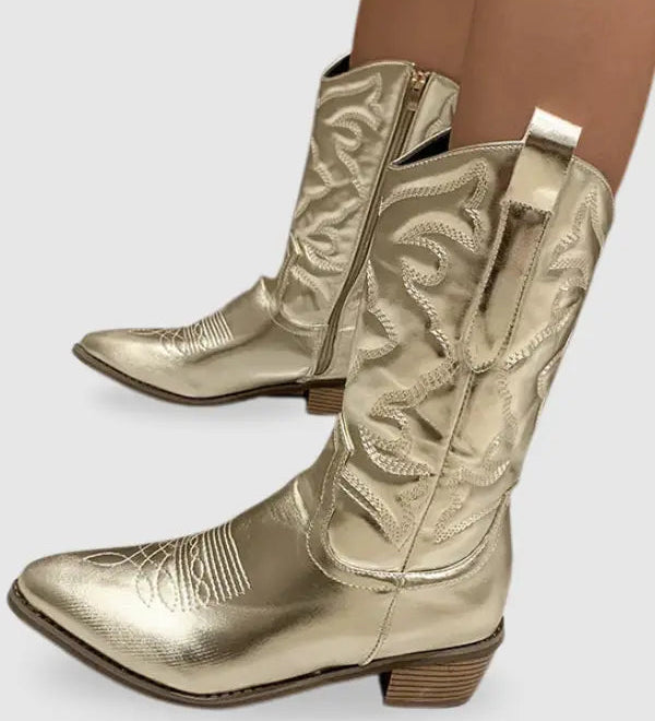 Elegante Cowboy-Stiefel aus Metall