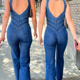 Denim heldragt med Hjerteformet Udskæring – Feminint & Sej erklæring