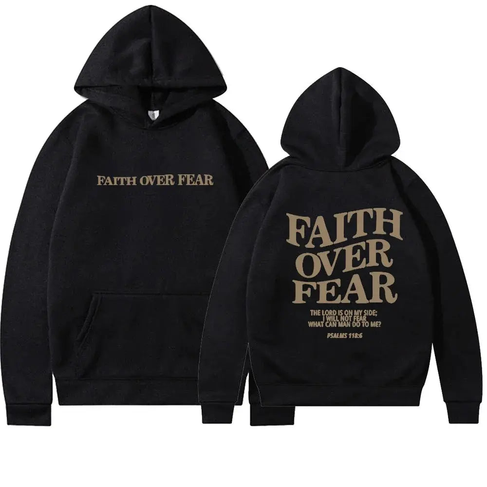 Faith Over Fear Hættetrøje til Dame – Komfort med Budskab & Stil