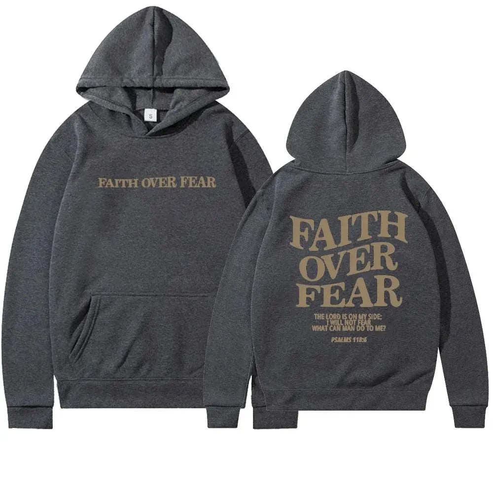 Faith Over Fear Hættetrøje til Dame – Komfort med Budskab & Stil
