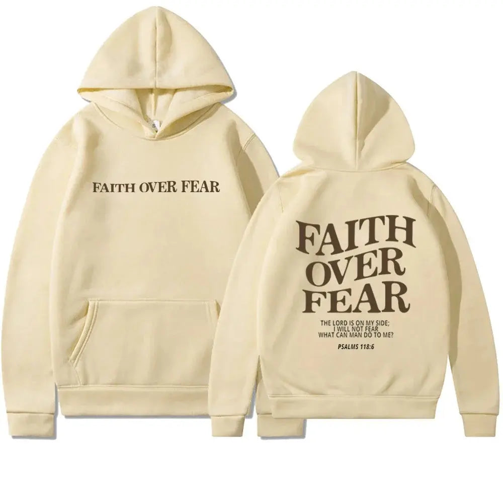 Faith Over Fear Hættetrøje til Dame – Komfort med Budskab & Stil