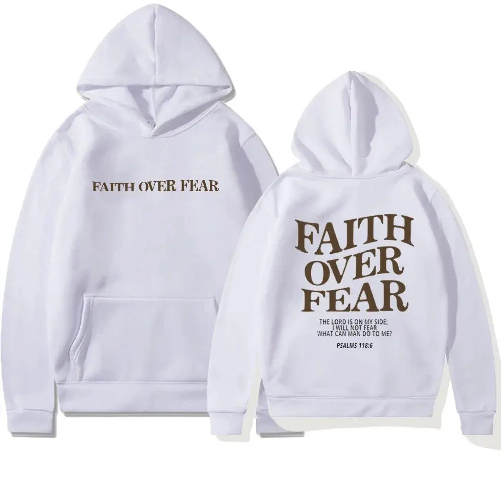 Faith Over Fear Hættetrøje til Dame – Komfort med Budskab & Stil