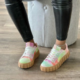 Monokrome sneakers med chunky sål