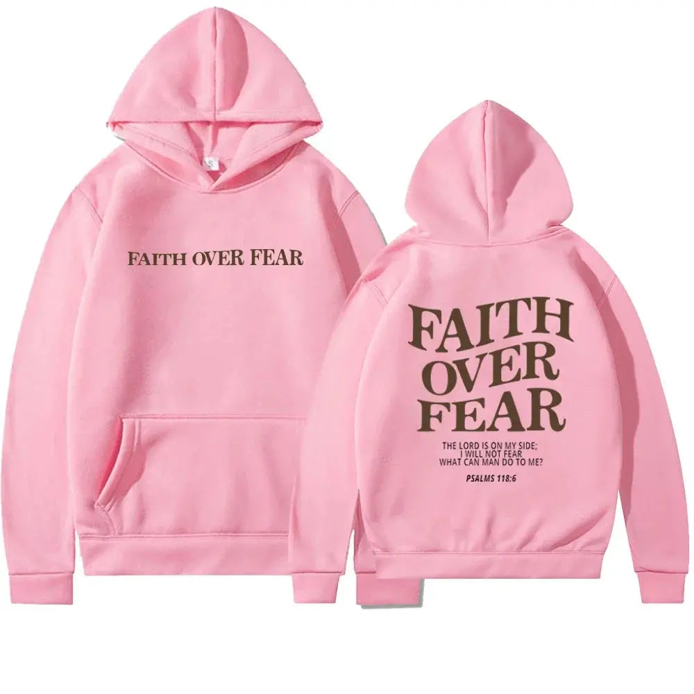 Faith Over Fear Hættetrøje til Dame – Komfort med Budskab & Stil