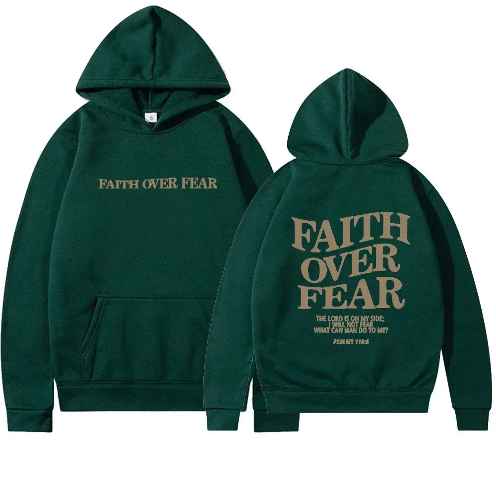 Faith Over Fear Hættetrøje til Dame – Komfort med Budskab & Stil
