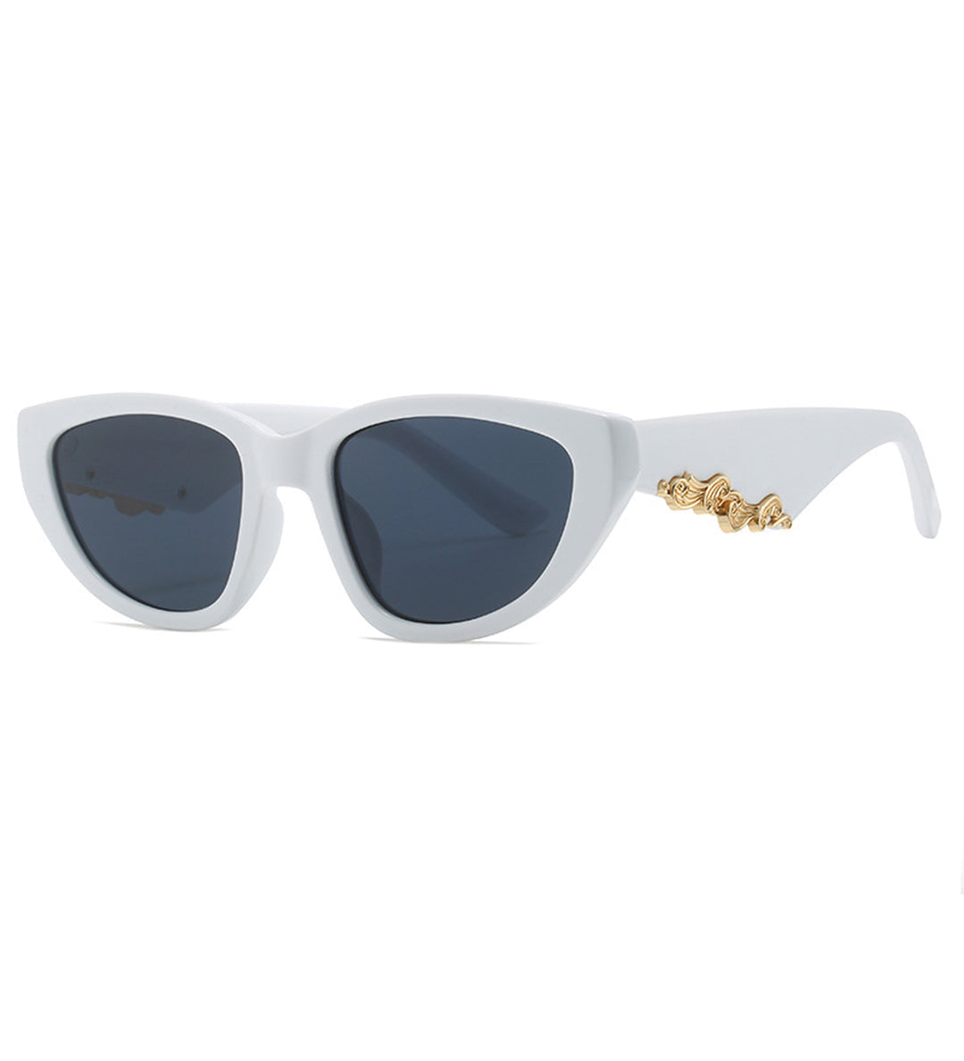 Cat-Eye Solbriller – Retrobriller med Guld Detalje