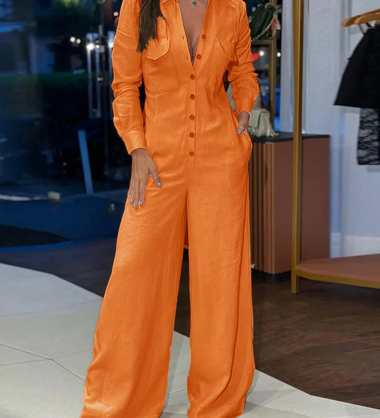 Casual Jumpsuit med Lange Ærmer – Komfort & Stil i Ét