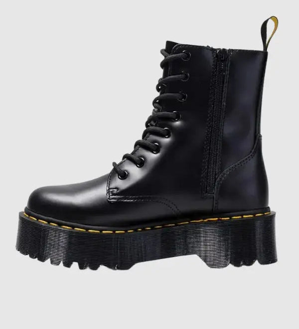 Støvler – Højskaftede Combat Boots med Kraftig Plateau