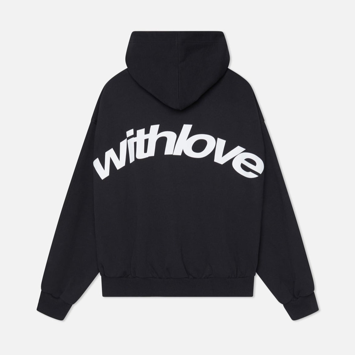 Oversized Hættetrøje Dame – "With Love" Print & Komfortabel Pasform