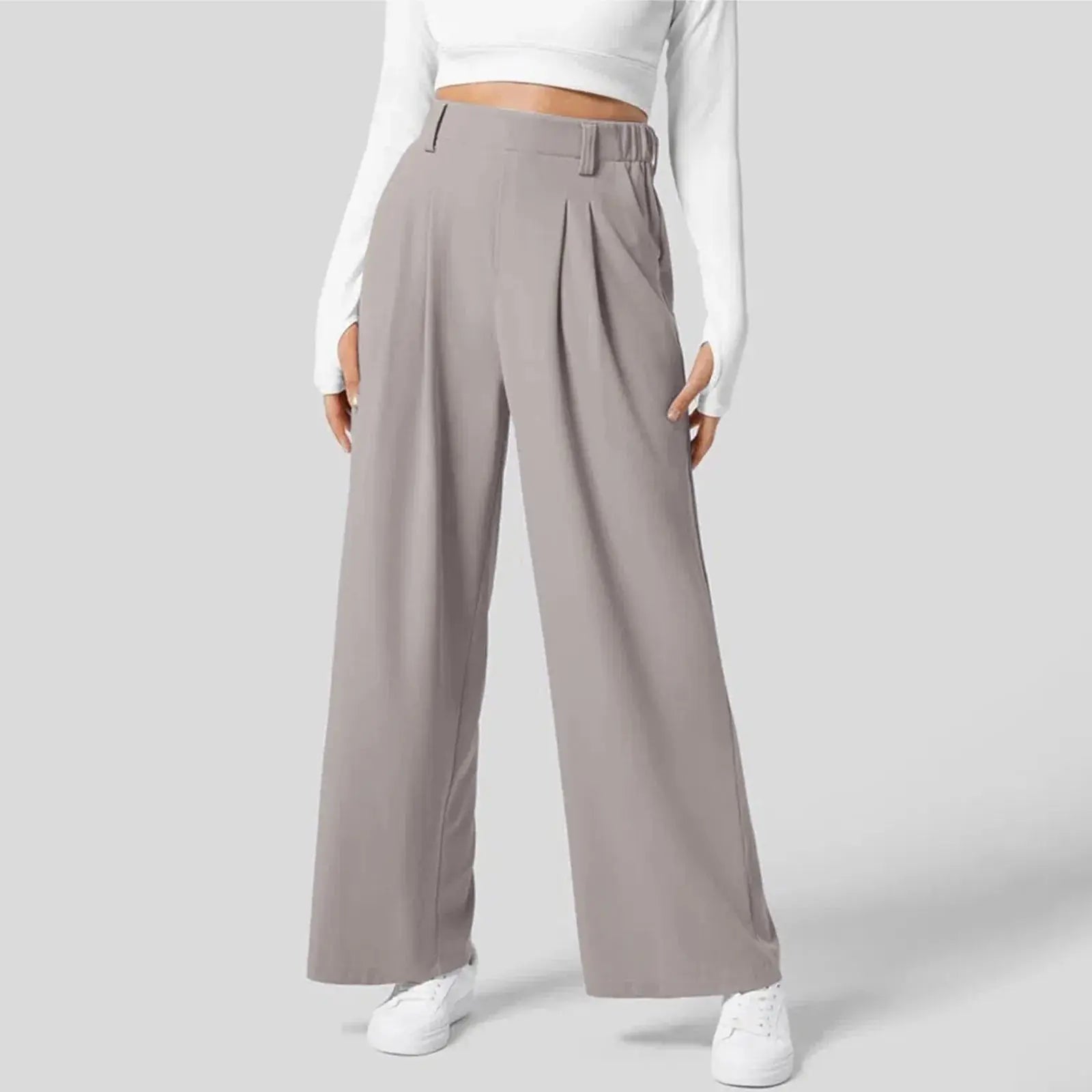 Wide-leg bukser med læg – Moderne silhuet med klassisk finesse
