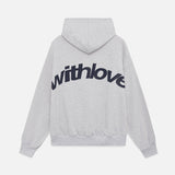 Oversized Hættetrøje Dame – "With Love" Print & Komfortabel Pasform
