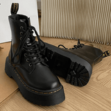 Støvler – Klassiske Højskaftede Platform Boots med Snøre